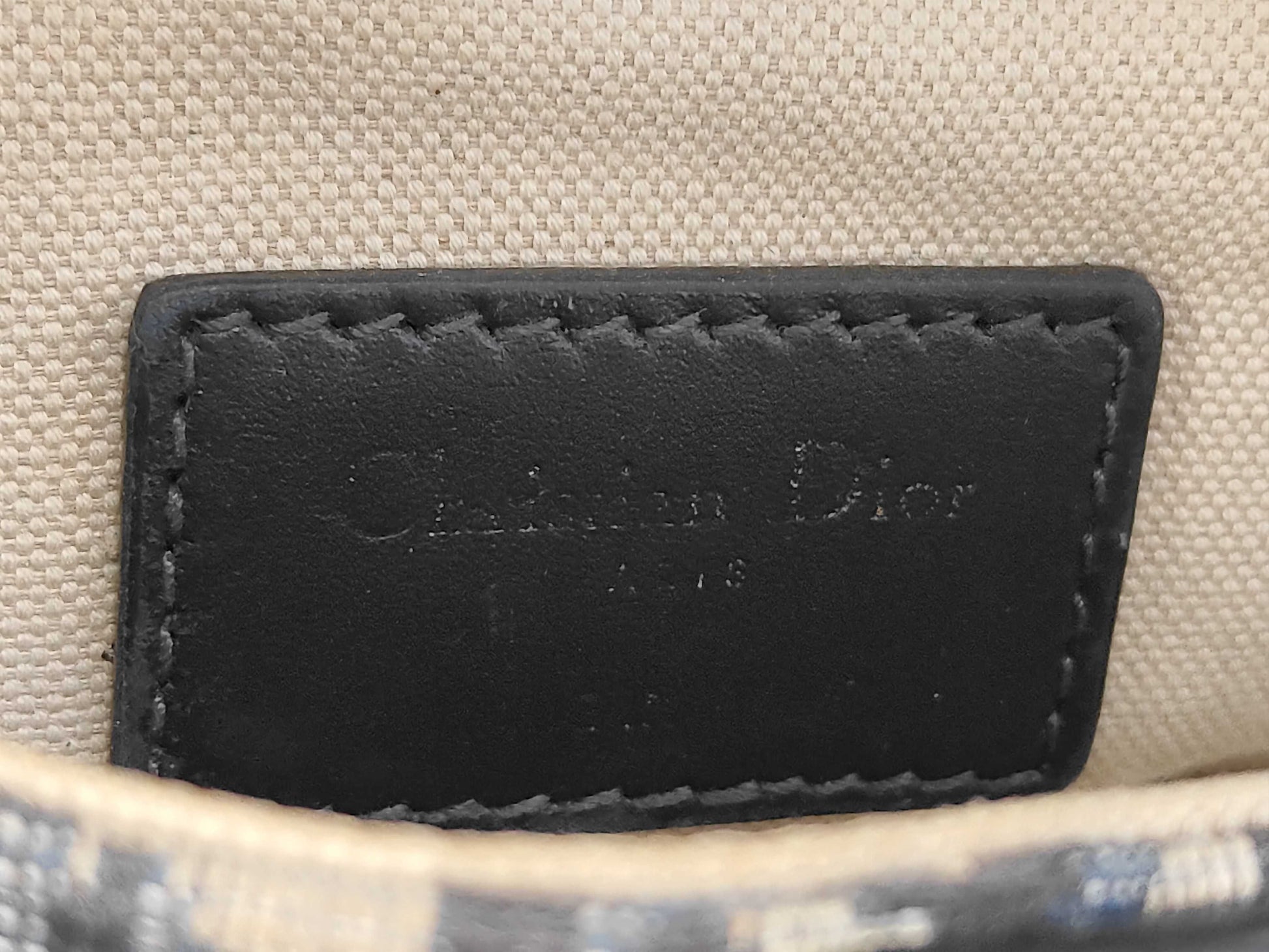 Christian Dior Saddle Oblique Canvas, Beige, Canvas, Handbag