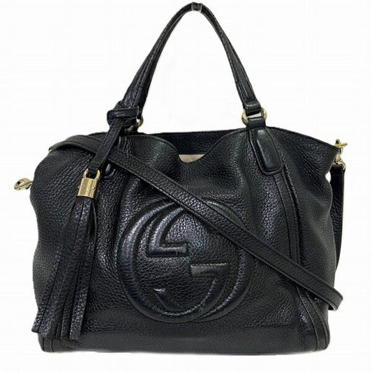 Gucci Soho, Black, Leather, shoulder