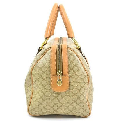 Celine Macadam Handbag Macadam with leather, BEIGE, LEATHER, Handbag