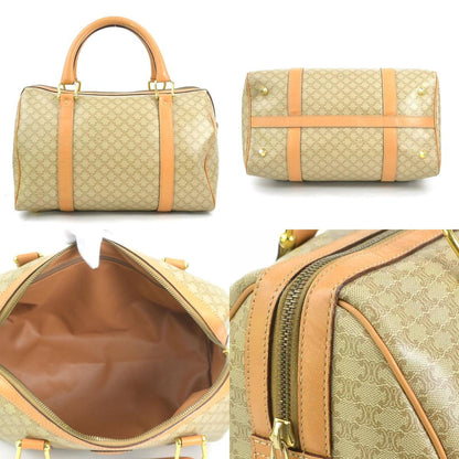 Celine Macadam Handbag Macadam with leather, BEIGE, LEATHER, Handbag