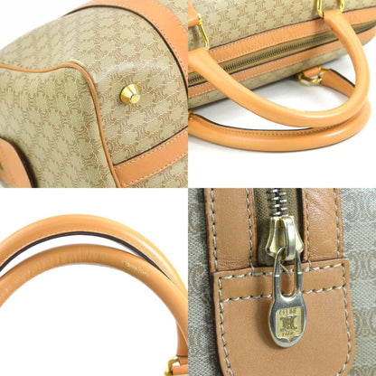 Celine Macadam Handbag Macadam with leather, BEIGE, LEATHER, Handbag