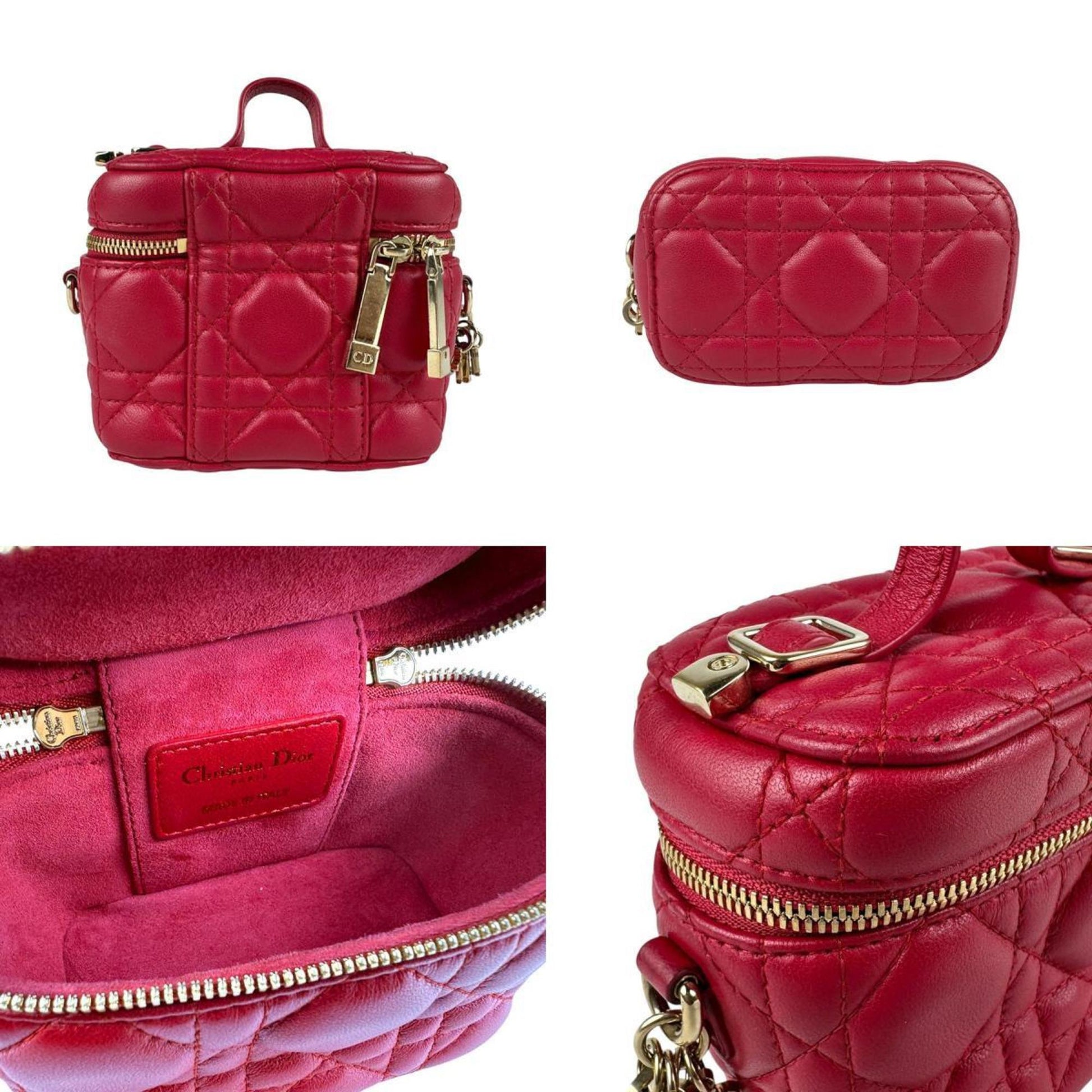 Dior Vanity, Red, Leather, clutch