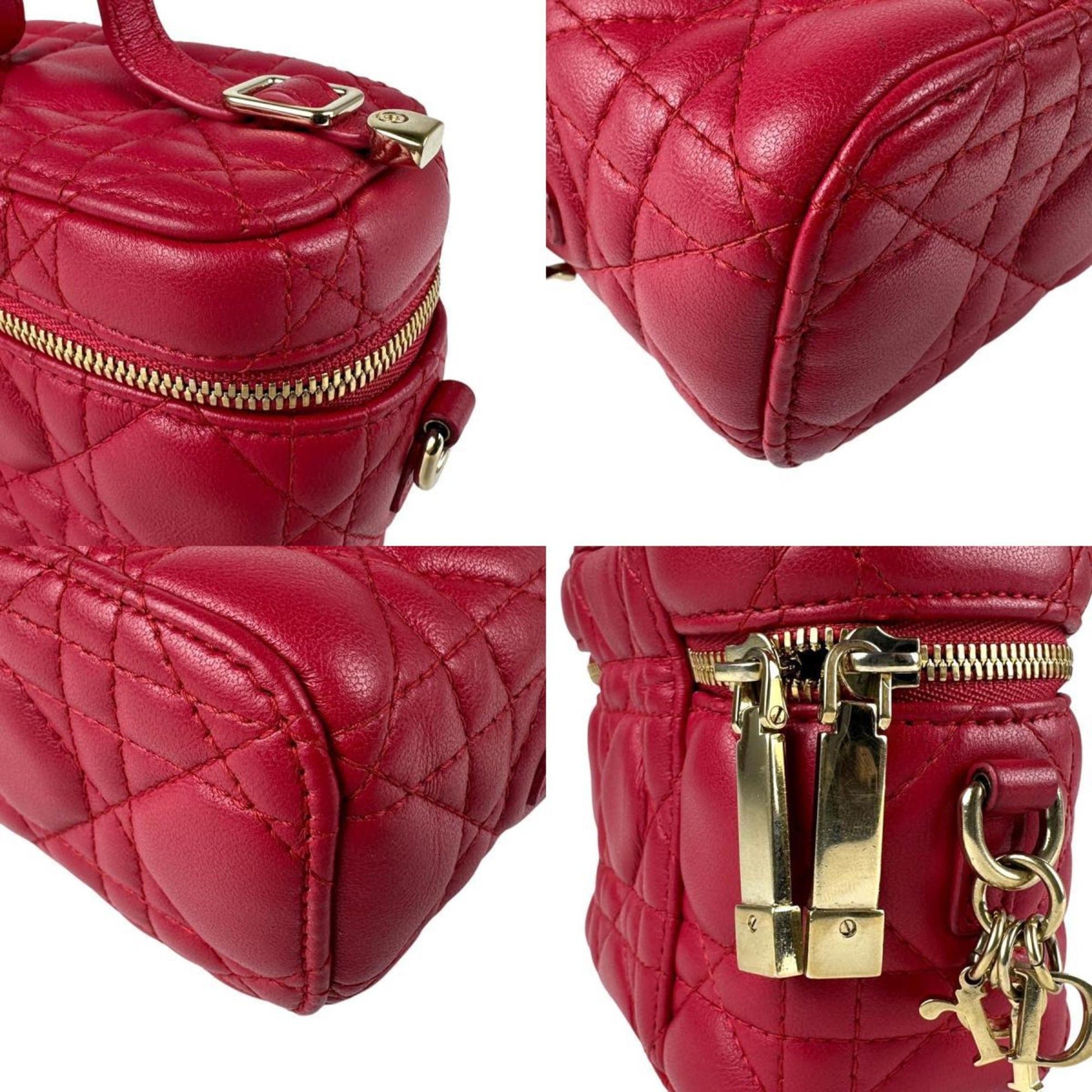 Dior Vanity, Red, Leather, clutch