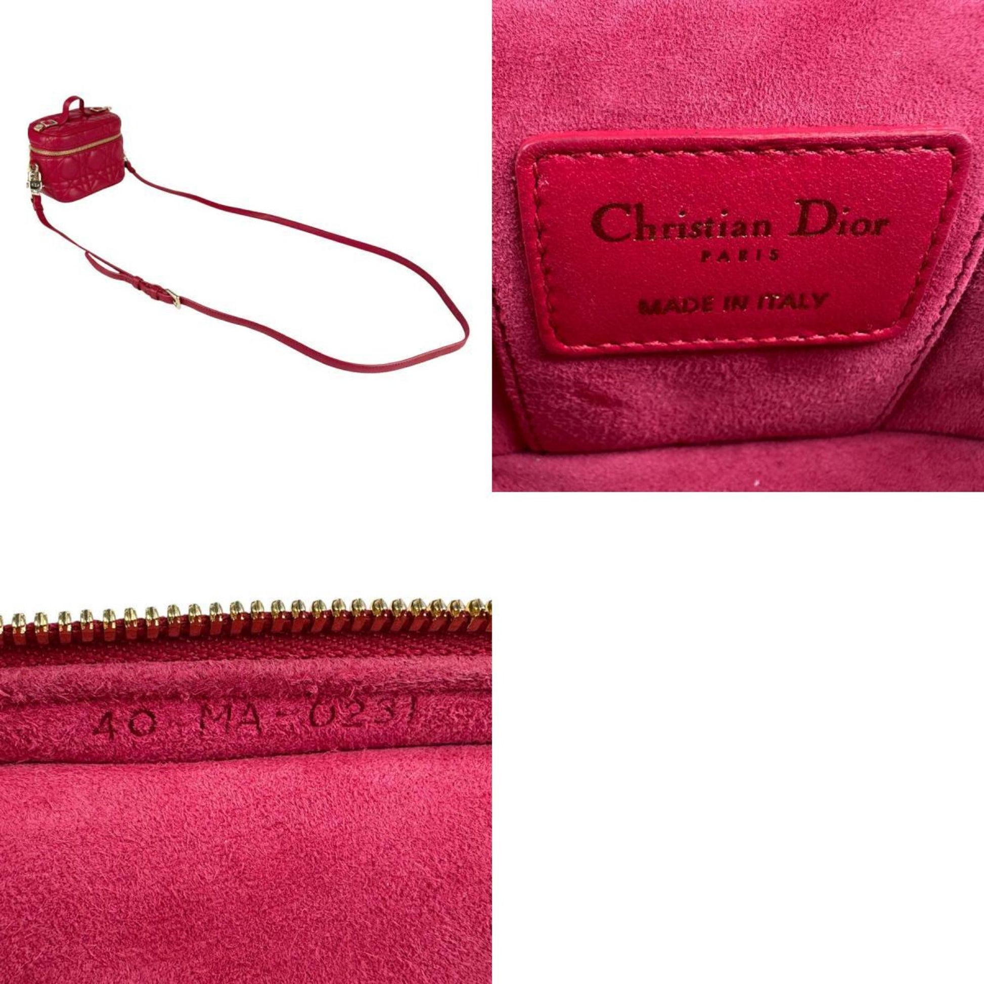 Dior Vanity, Red, Leather, clutch