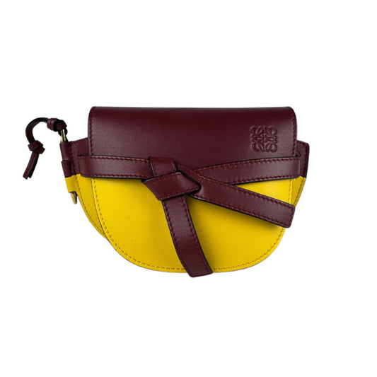 Loewe Gate, Burgundy, Leather, shoulder