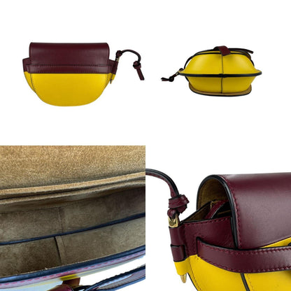 Loewe Gate, Burgundy, Leather, shoulder