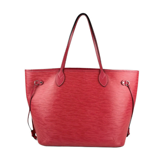 Louis Vuitton Neverfull MM, Burgundy, Leather, tote