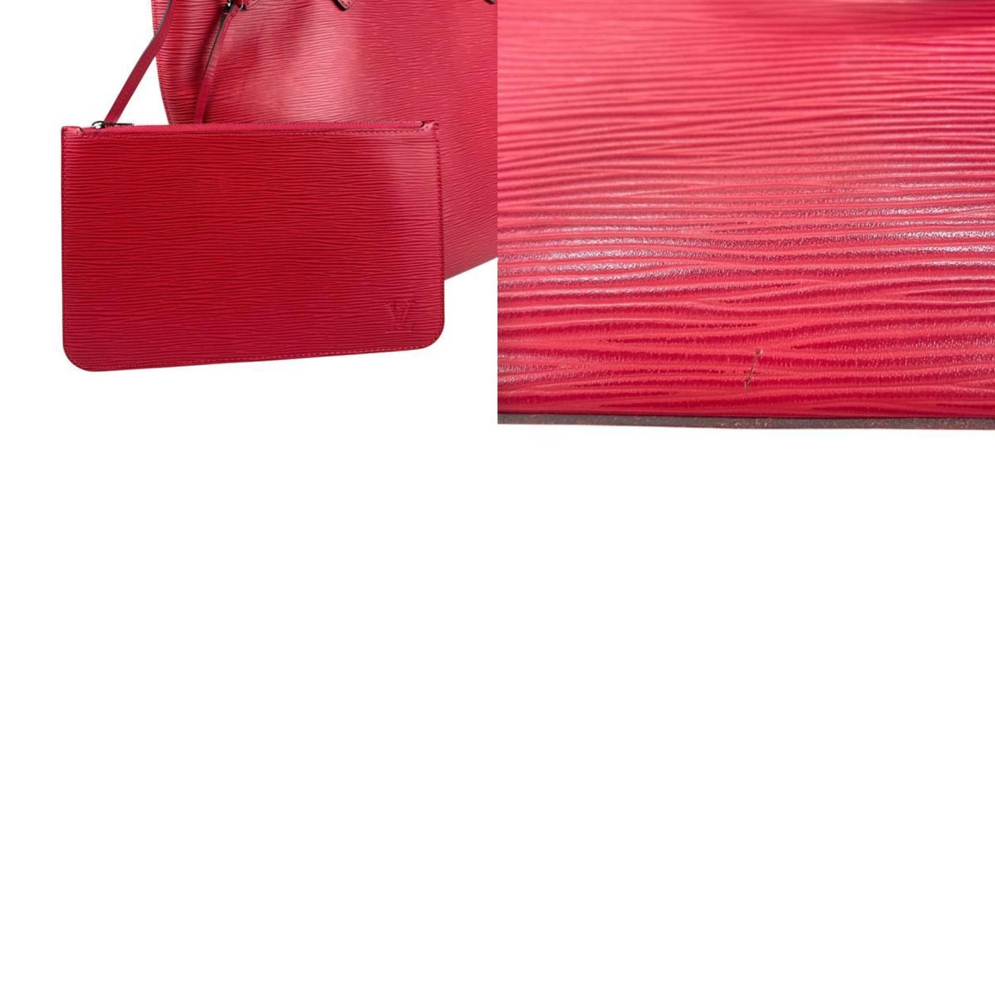 Louis Vuitton Neverfull MM, Burgundy, Leather, tote