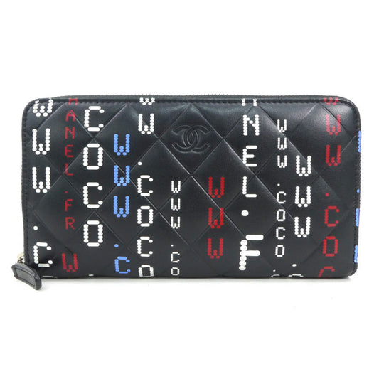 Chanel Zip around wallet, Black, Leather, wallet