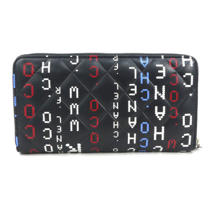 Chanel Zip around wallet, Black, Leather, wallet