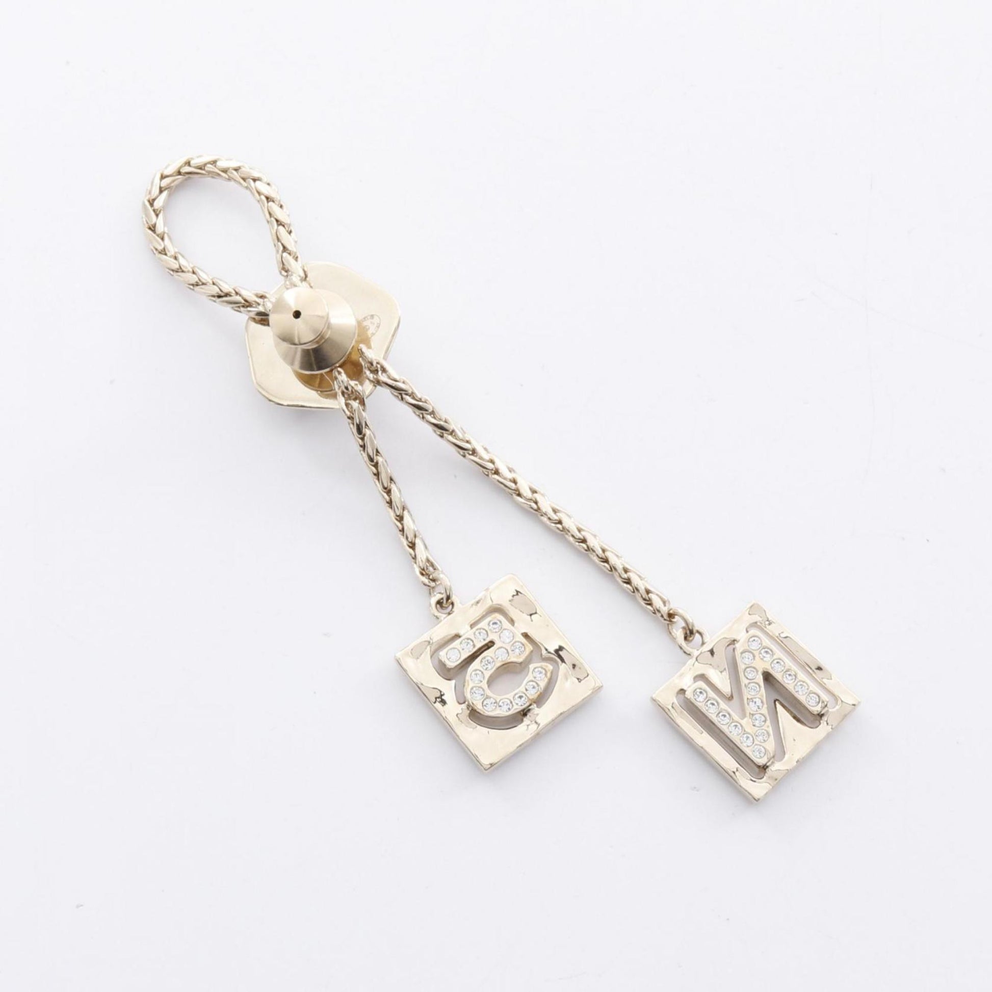 Chanel Numero 5, Silver, Gold Plated, brooch