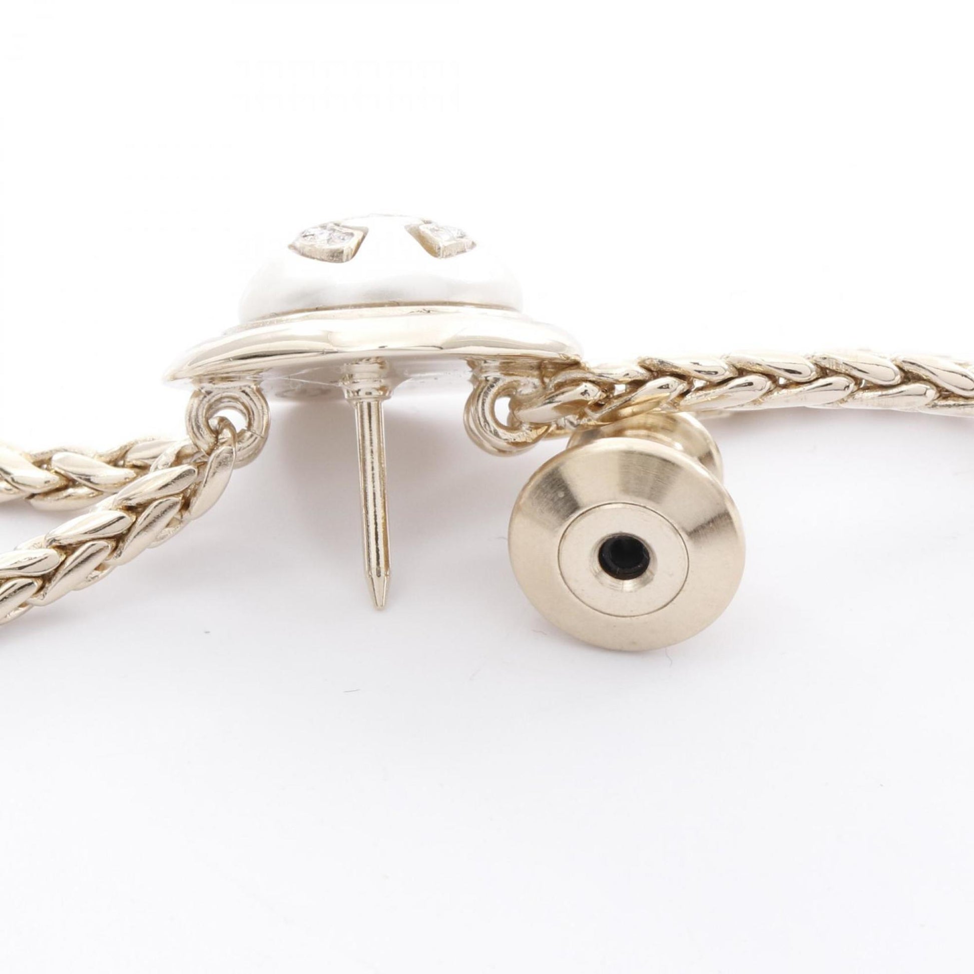 Chanel Numero 5, Silver, Gold Plated, brooch