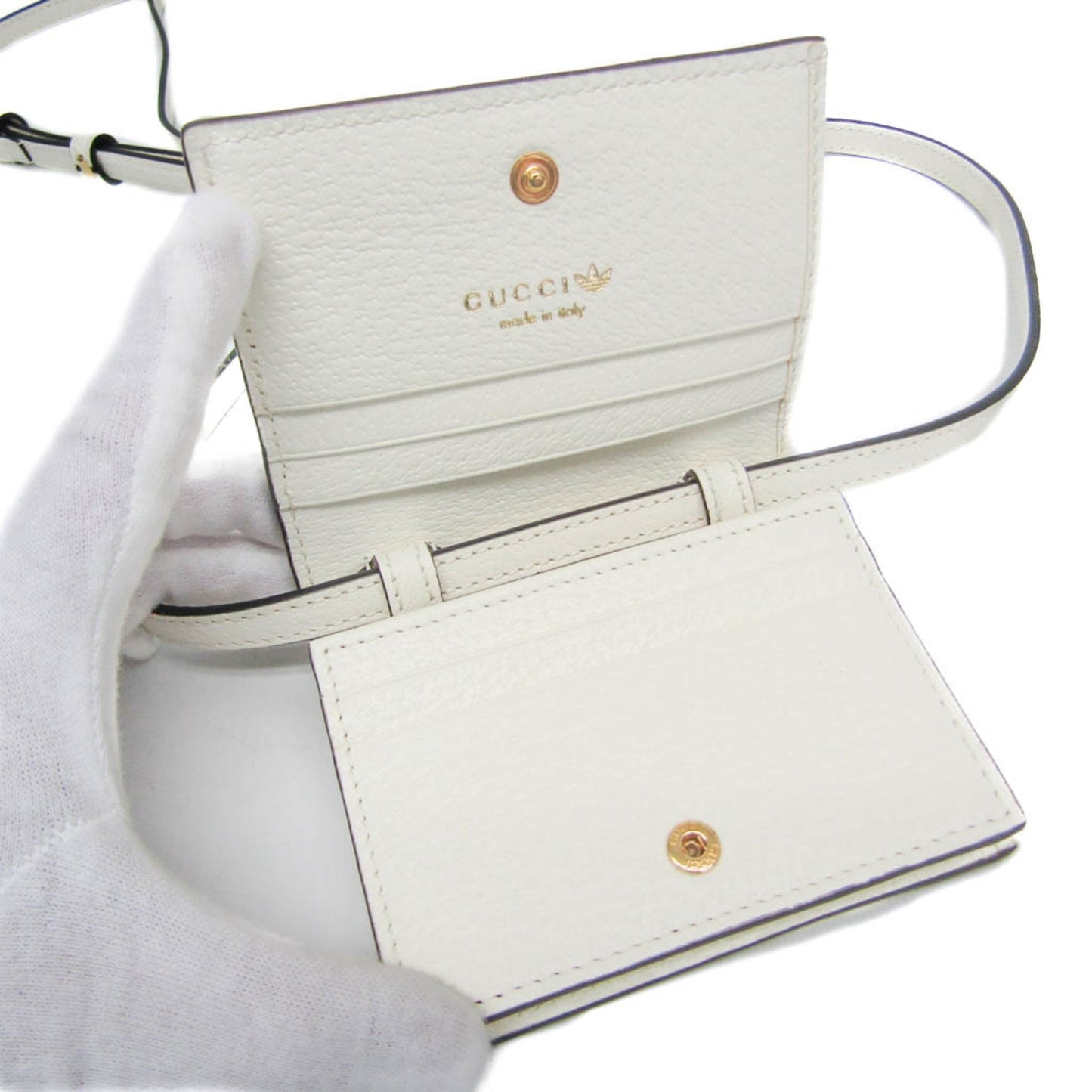Gucci Horsebit, White, Leather, wallet