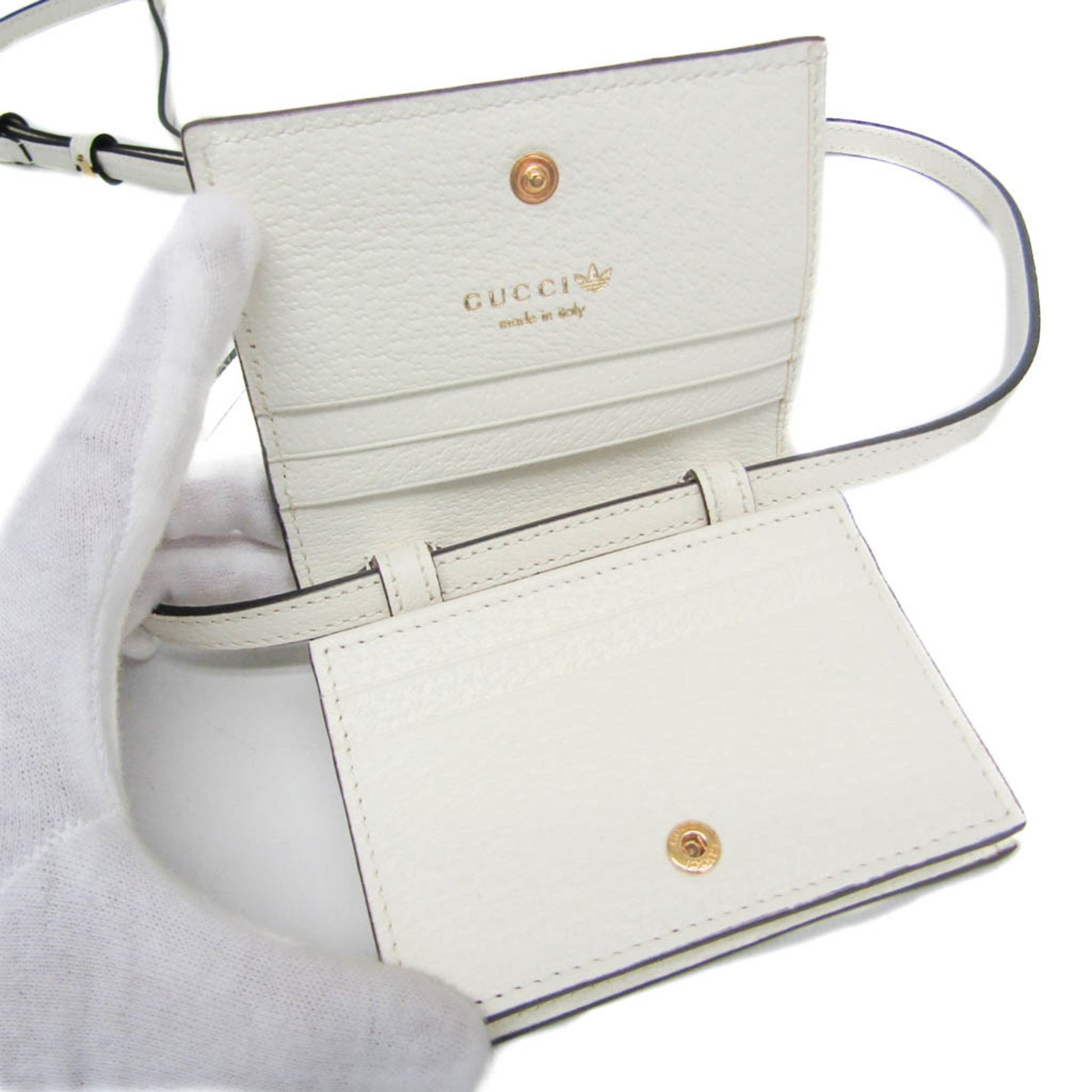 Gucci Horsebit, White, Leather, wallet