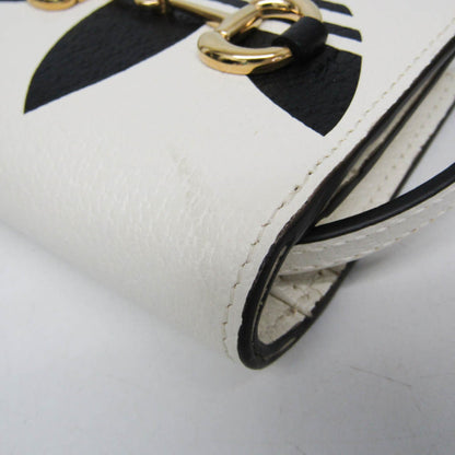 Gucci Horsebit, White, Leather, wallet