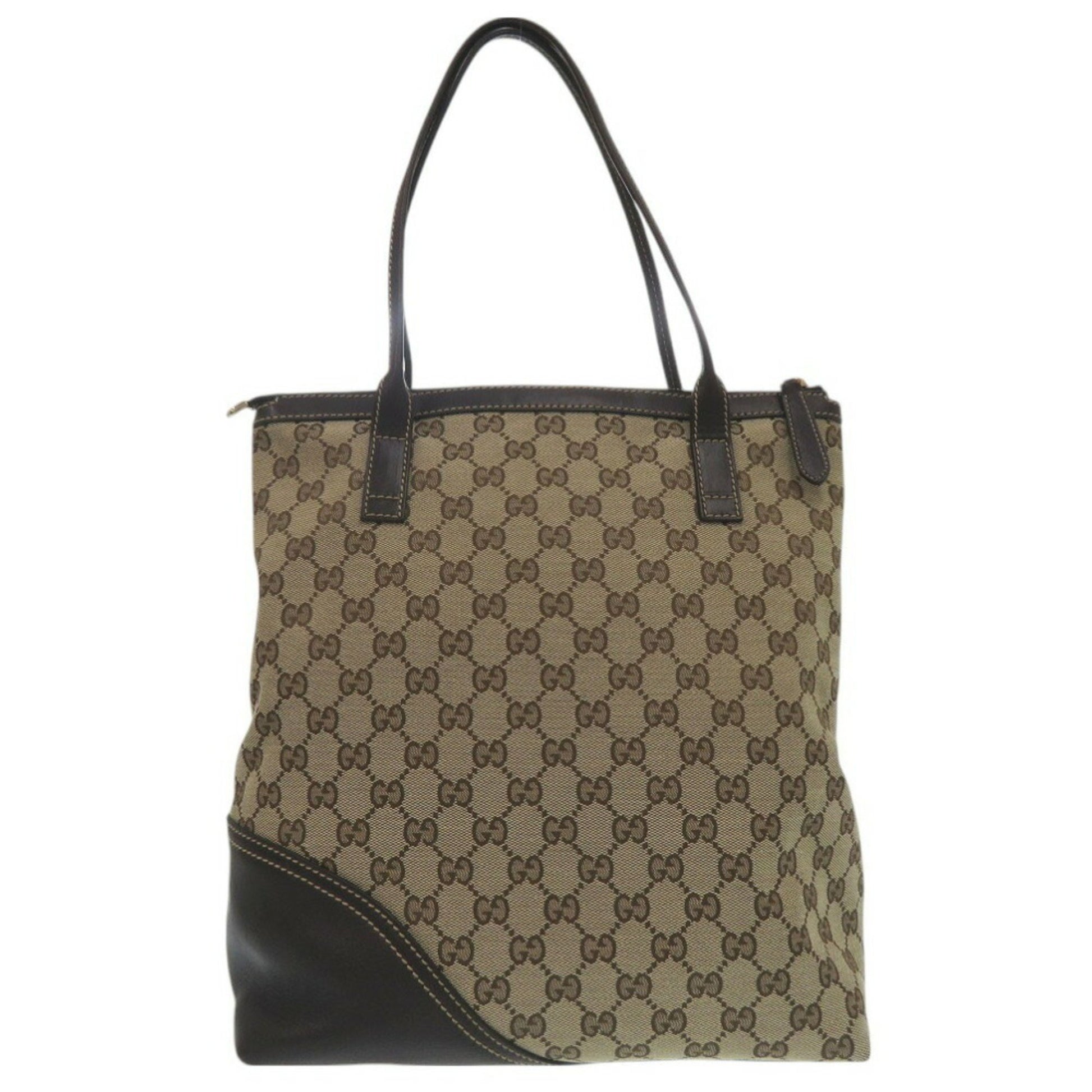 Gucci Interlocking G, Beige, Canvas, tote
