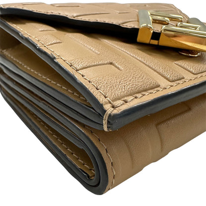 Fendi FF, Beige, Leather, wallet