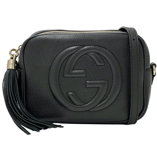 Gucci Soho, Black, Leather, shoulder