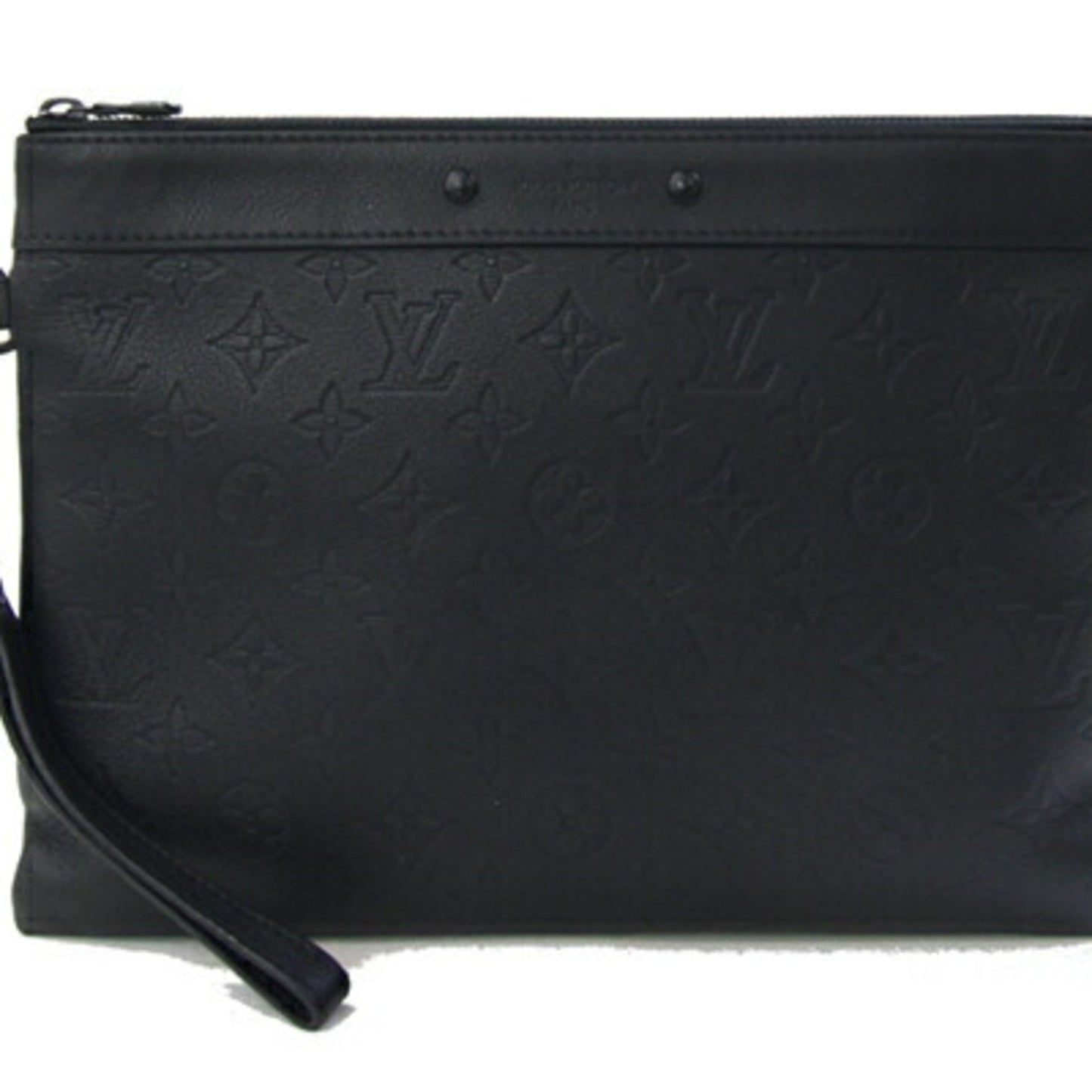 Louis Vuitton Pochette To-Go, Black, Leather, clutch