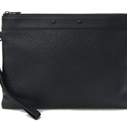 Louis Vuitton Pochette To-Go, Black, Leather, clutch
