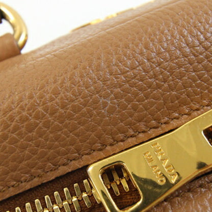 Prada Saffiano, Brown, Leather, handbag