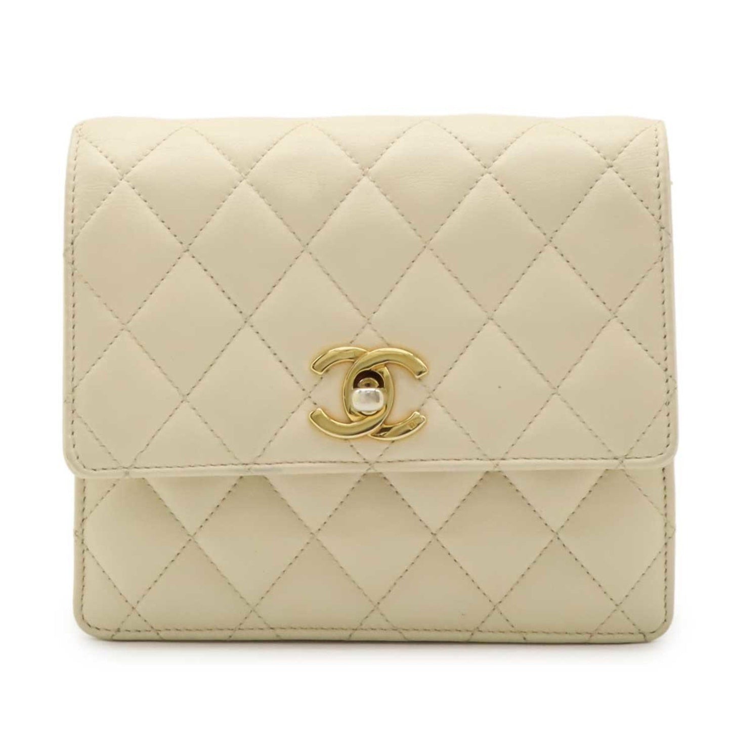 Chanel Bag belt, Beige, Leather, clutch