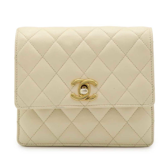 Chanel Bag belt, Beige, Leather, clutch