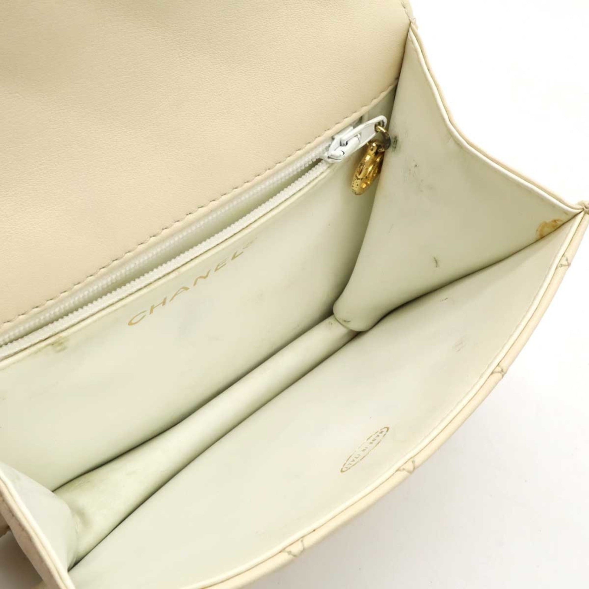 Chanel Bag belt, Beige, Leather, clutch