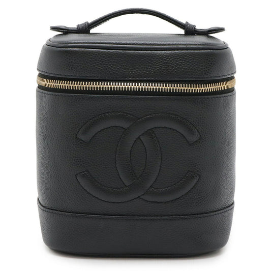 Chanel Vanity, Black, Leather, handbag