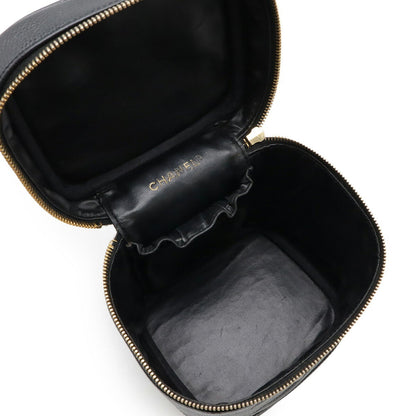 Chanel Vanity, Black, Leather, handbag