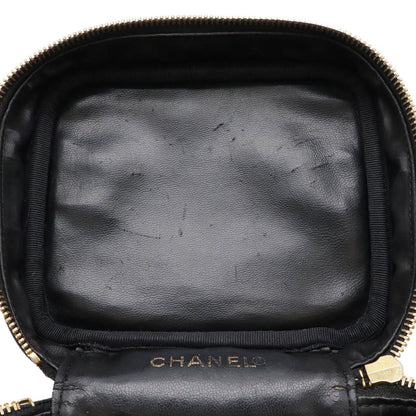 Chanel Vanity, Black, Leather, handbag