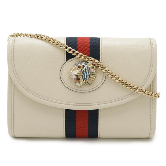 Gucci Tiger, White, Leather, shoulder