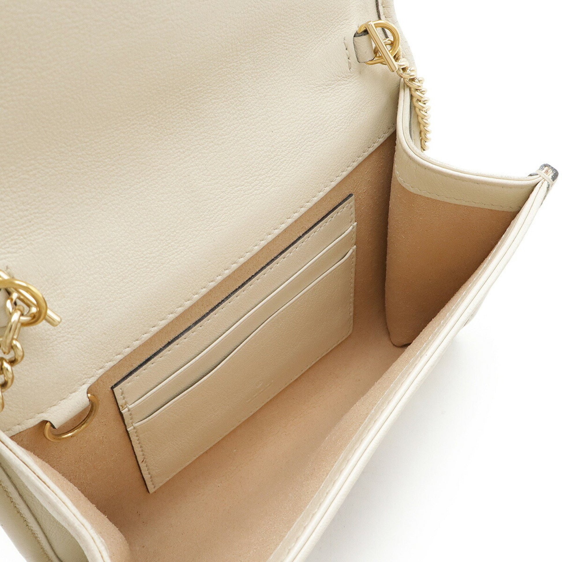 Gucci Tiger, White, Leather, shoulder