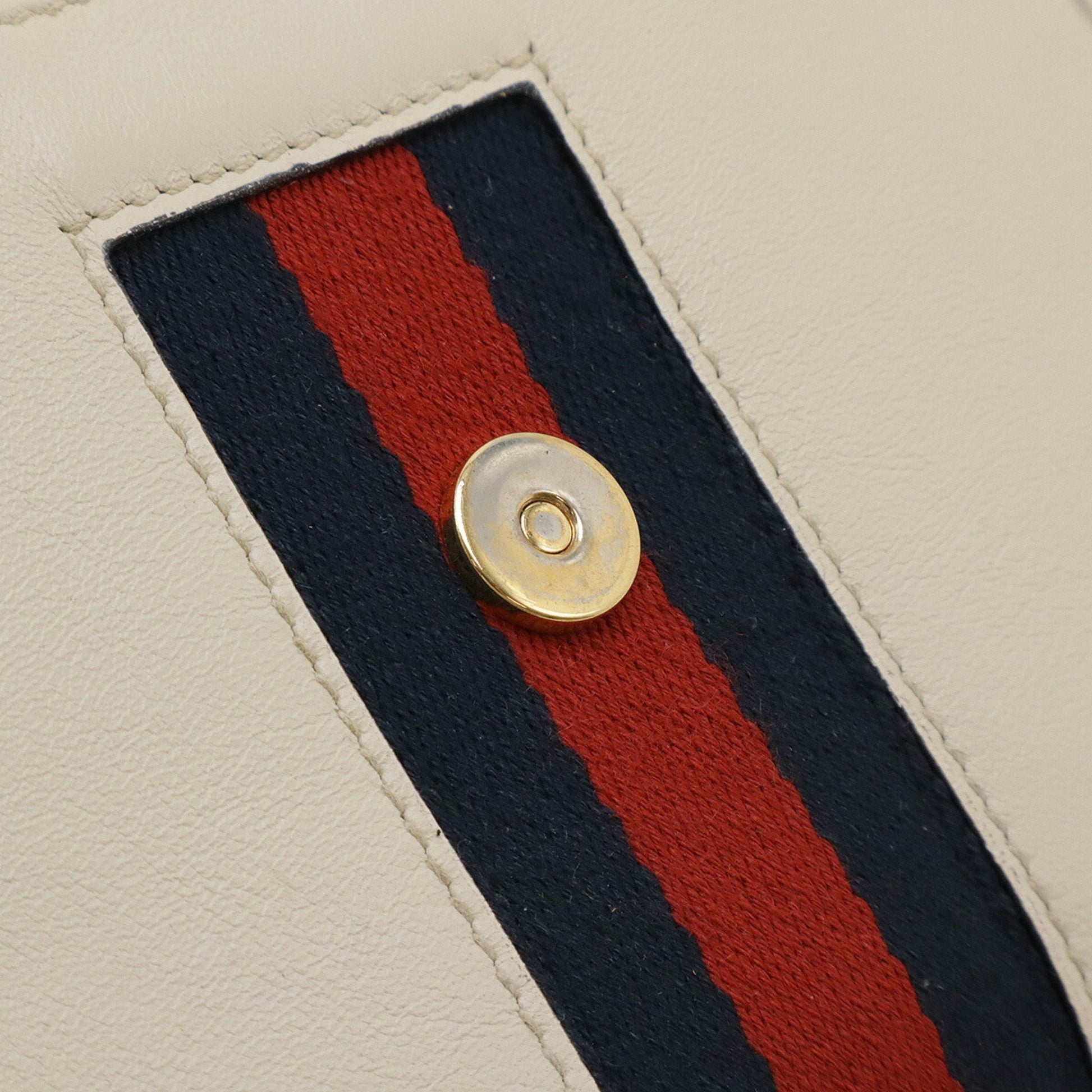 Gucci Tiger, White, Leather, shoulder