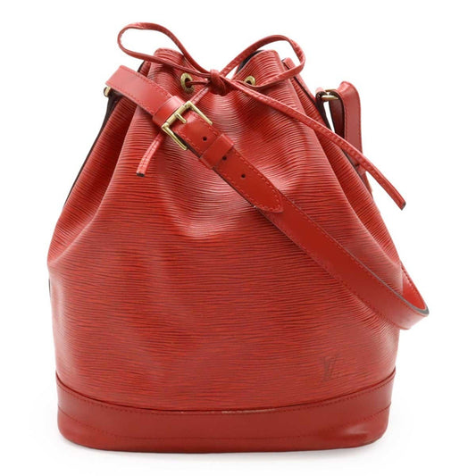 Louis Vuitton Noé, Red, Leather, shoulder
