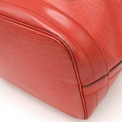 Louis Vuitton Noé, Red, Leather, shoulder