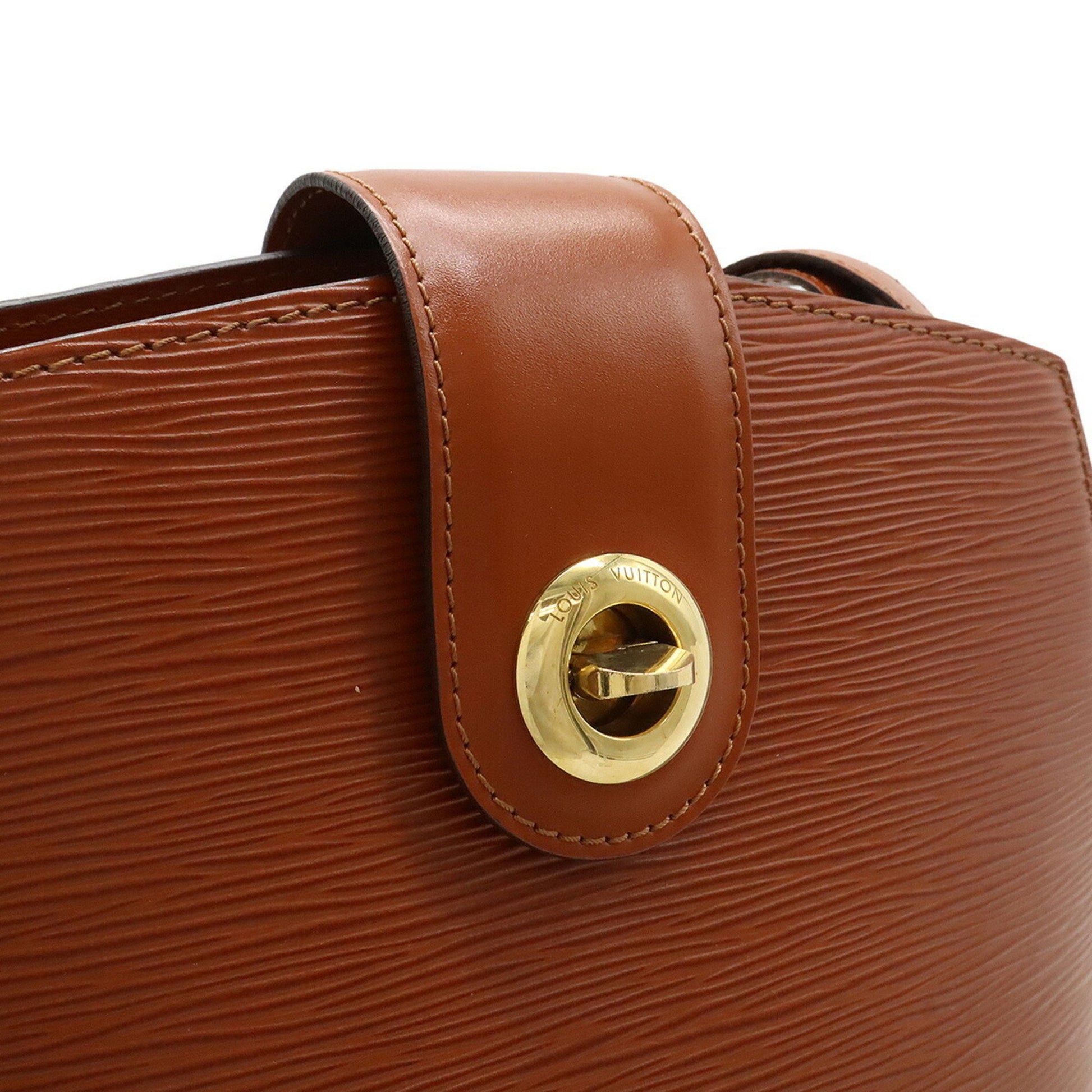 Louis Vuitton Cluny, Brown, Leather, shoulder