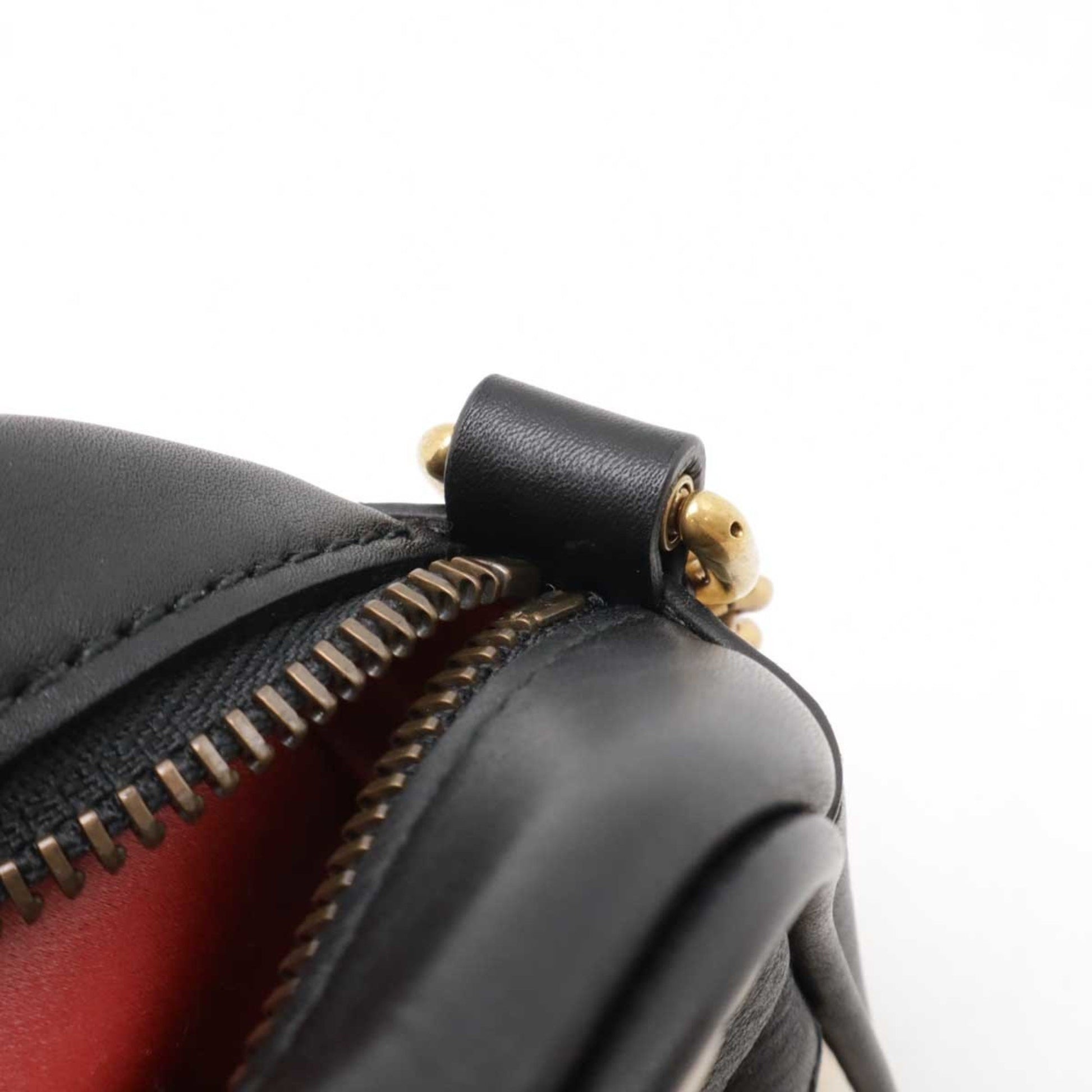 Gucci GG Marmont, Black, Leather, shoulder
