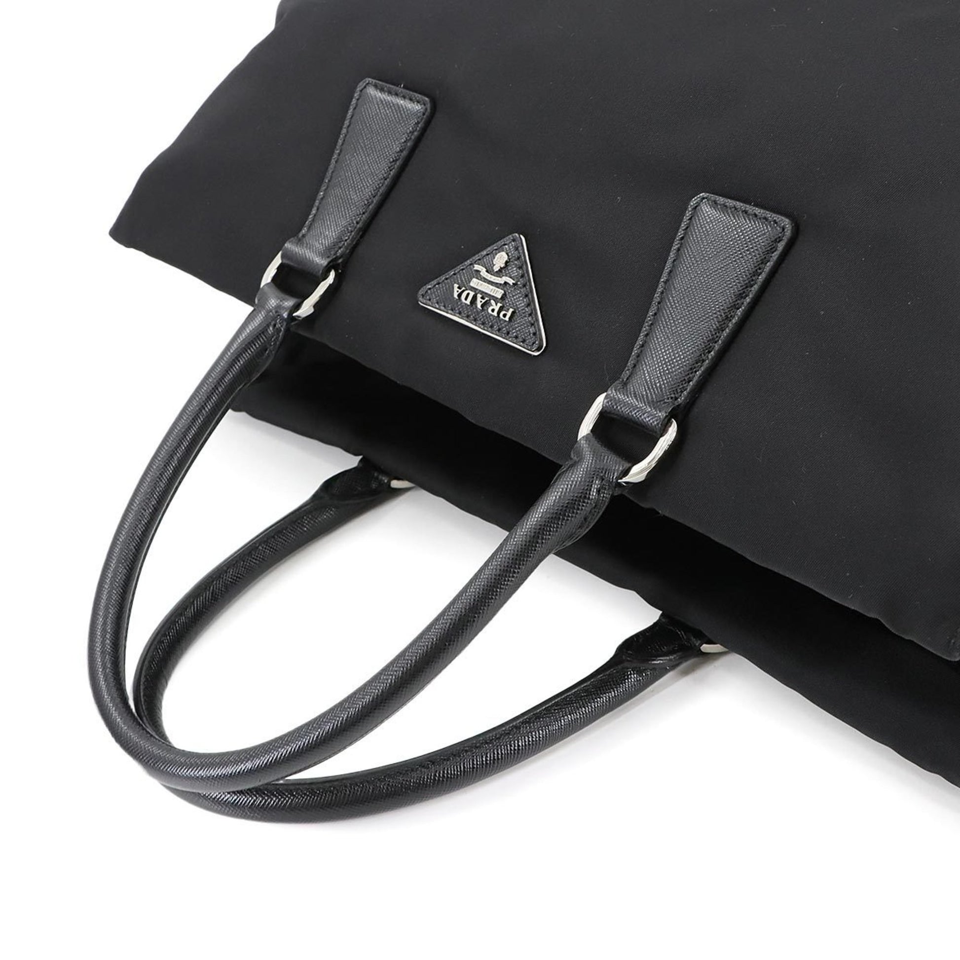 Prada Saffiano, Black, NYLON, tote