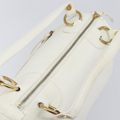 Celine Handbag Leather, White, Leather, Handbag