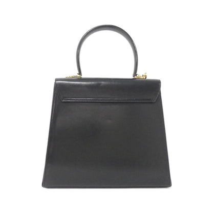 Salvatore Ferragamo Gancini, Black, Leather, handbag