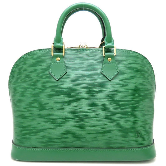 Louis Vuitton Alma, Green, Leather, handbag
