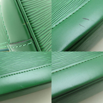 Louis Vuitton Alma, Green, Leather, handbag
