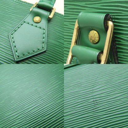 Louis Vuitton Alma, Green, Leather, handbag
