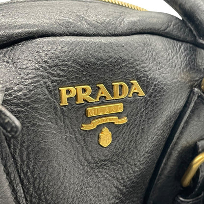 Prada, Black, Leather, handbag