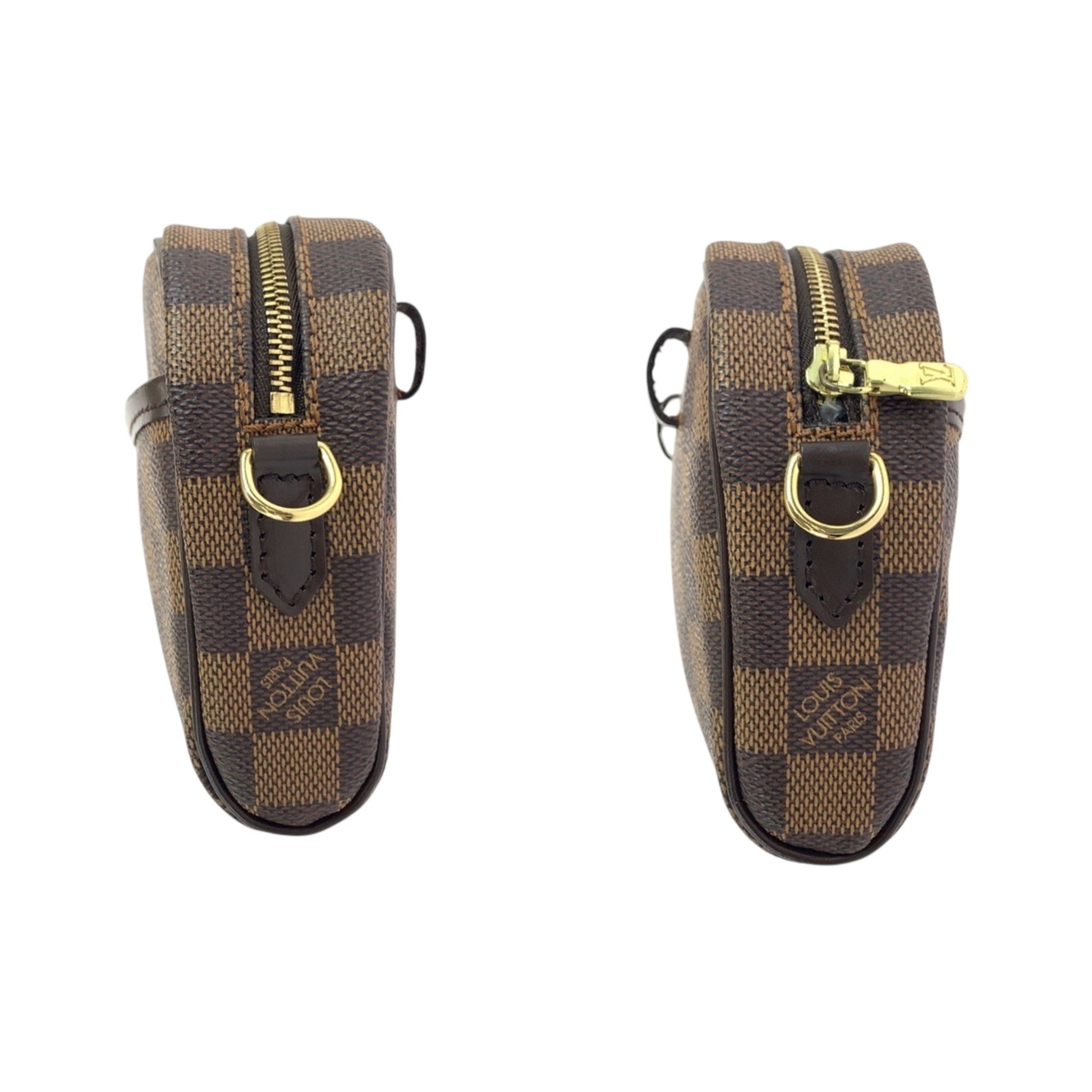 Louis Vuitton Ipanema, Brown, "CANVAS, LEATHER", clutch