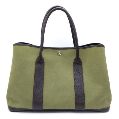 Hermès Garden Party, Khaki, "CANVAS, LEATHER", tote
