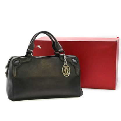 Cartier Marcello, Black, Leather, handbag