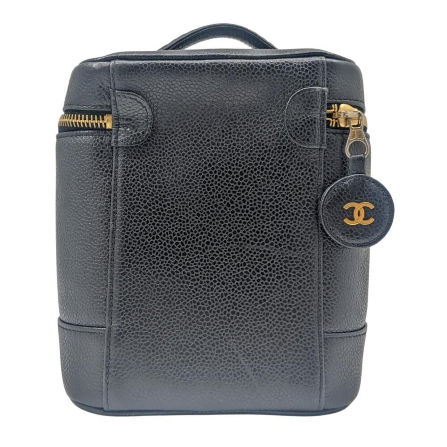 Chanel Vanity, Black, Leather, clutch