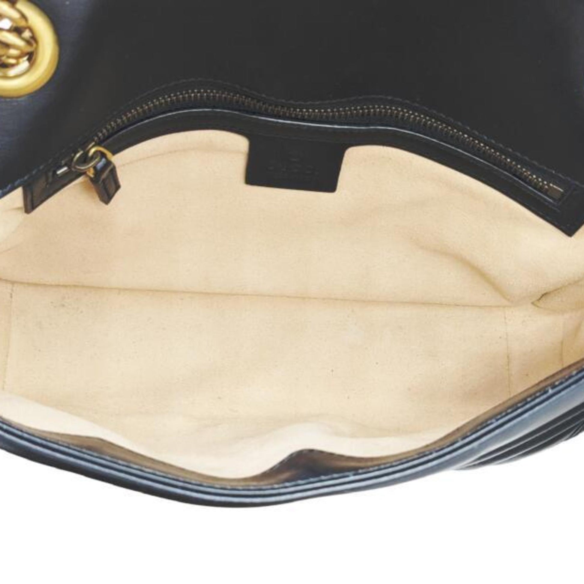 Gucci GG Marmont, Black, Leather, shoulder
